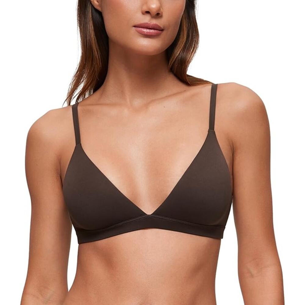 CRZ YOGA Triangle Bralette - Womens Wireless- Chocolate - Bikini Top- Swimsuit